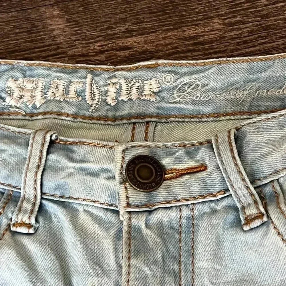 Machine Pour Neuf Jeans Women's Size 27 US - Distressed - Heavy Wash - Cuffed - Picture 6 of 8